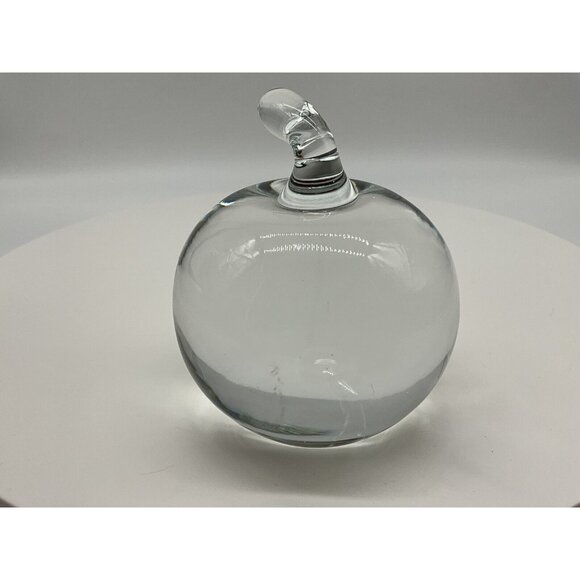Baccarat for CARTIER Crystal Apple w/Stem PAPERWEIGHT Vtg Crystal Collectible - Picture 8 of 16